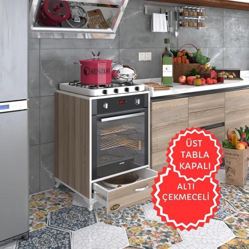 ankastre modülü kabini azot crd fırın ocak dolabı çekmeceli ayaklı sabit tabla