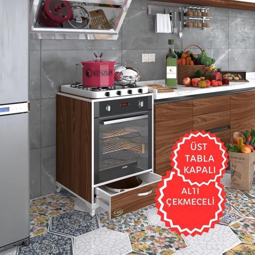 ankastre modülü kabini azot cvz fırın ocak dolabı çekmeceli ayaklı sabit tabla