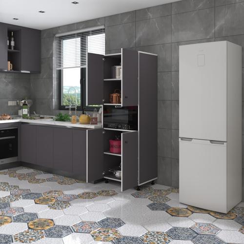 fırın dolabı bedriye gri 185*66*45 mutfak banyo kiler ofis