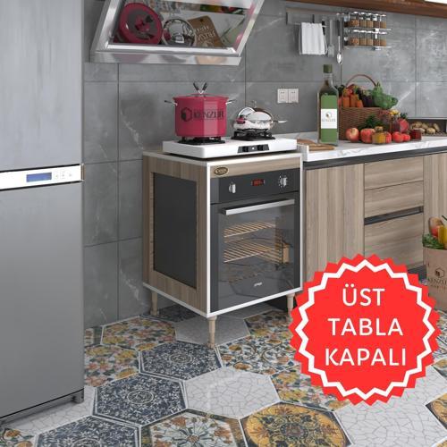 ankastre modülü kabini esena mono3 crd 89-81*60*56 fırın ocak dolabı ayarlı ayaklı üstü kapalı