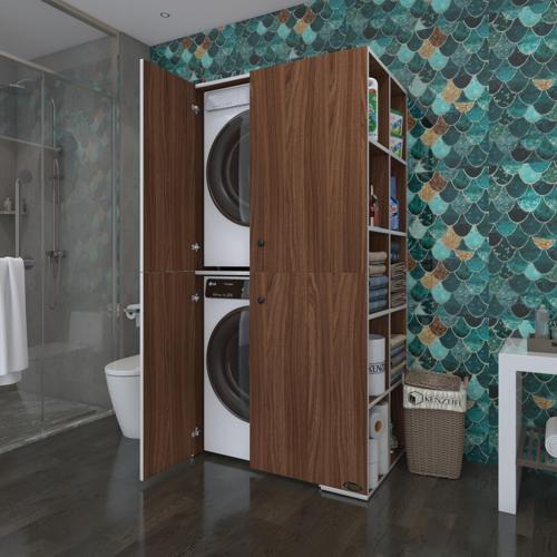 çamaşır-kurutma makinesi dolabı kapaklı fedyenka cvz 180*090*60 banyo arkalıksız