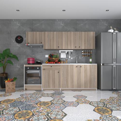 hazır mutfak seti nayakan crd 240 cm genişlik üst tezgahsız ankastre fırın modüllü