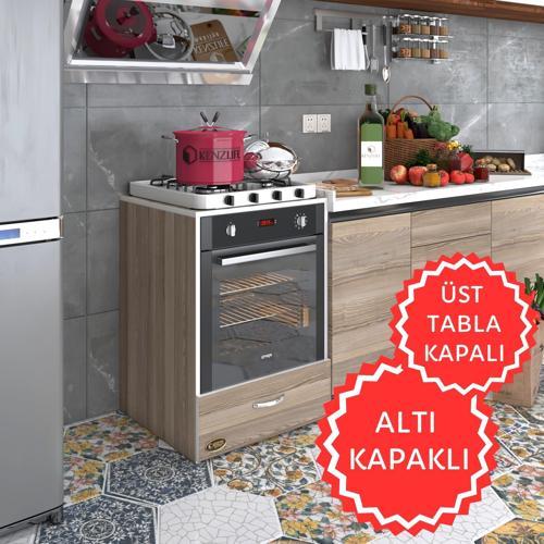 ankastre modülü kabini flor crd kapaklı fırın ocak dolabı sabit tabla