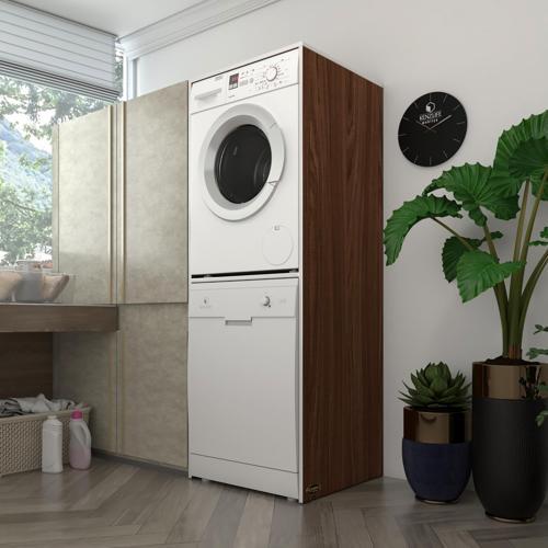 çamaşır-bulaşık makinesi dolabı katinka cvz 180*70*60 banyo çift katlı kapaksız arkalıksız