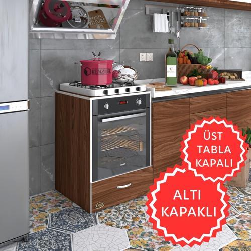 ankastre modülü kabini flor cvz kapaklı fırın ocak dolabı sabit tabla