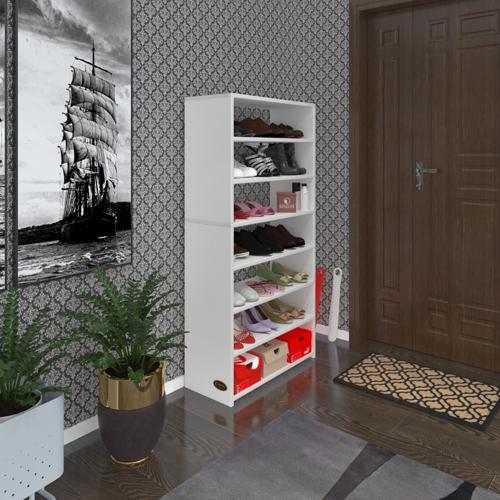 ayakkabılık goya byz 140*70*30 arkalıksız ayakkabı ofis dolabı iki bölme