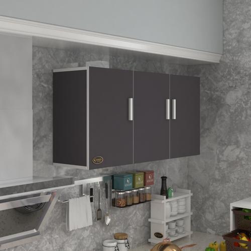 hazır mutfak canna22 gri 060*120*22 mutfak banyo dolabı kapaklı raflı