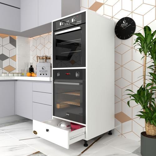fırın dolabı naime byz 145*60*56 mutfak çekmeceli ayaklı banyo kiler ofis