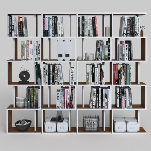 kitaplık raf diba4 cvz 129X160x19 banyo kiler ofis (m)