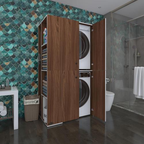 çamaşır-kurutma makinesi dolabı kapaklı foka sol cvz 180*090*60 banyo arkalıksız