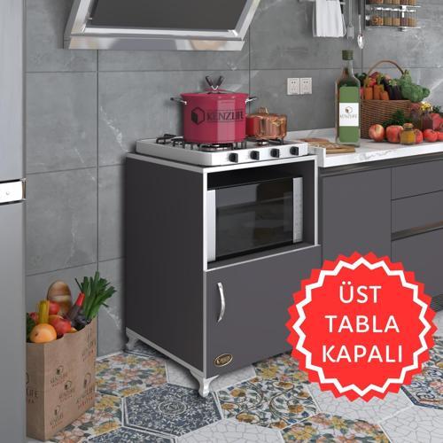 ocak dolabı revbahar gri 85*60*56 hazır mutfak klasik set üstü ocak için arkalıksız