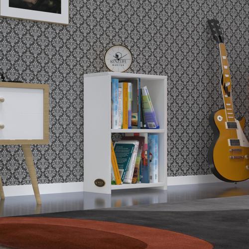 kitaplık süper ga 060*40*19 byz 2 katlı tek bölme ofis mutfak banyo dolabı arkalıksız