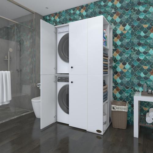 çamaşır-kurutma makinesi dolabı kapaklı fokamdf byz 180*090*60 % 100 mdf full mdf banyo arkalıksız