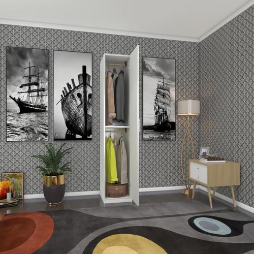 gardırop 1 kapılı öğrenci dolabı tek kapı günebakan byz 180*35*42 byz gardolap dolap ofis kapaklı
