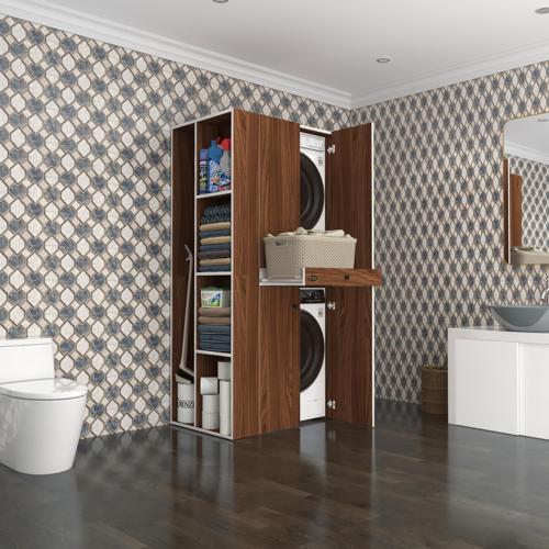 çamaşır-kurutma makinesi dolabı ahi evran sol cvz 187*090*60 çekmeceli banyo