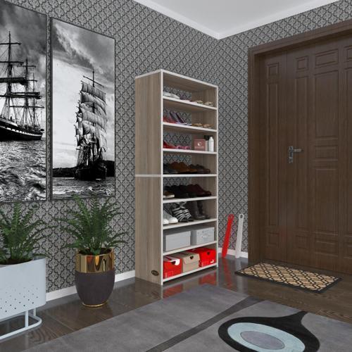 ayakkabılık goya crd 160*70*30 arkalıksız ayakkabı ofis dolabı iki bölme