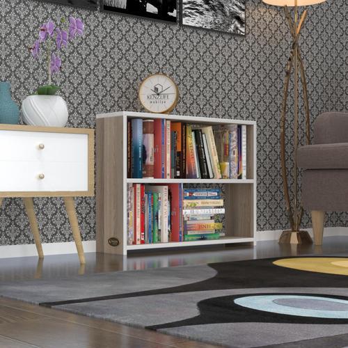 kitaplık süper ga 060*80*19 crd 2 katlı tek bölme ofis mutfak banyo dolabı arkalıksız