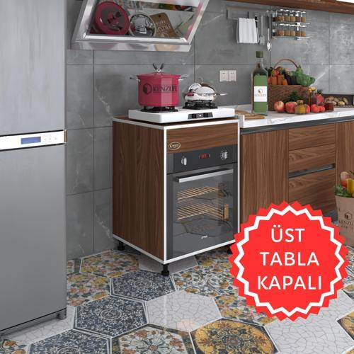 ankastre modülü kabini kalimera cvz 85*60*56 fırın ocak dolabı ayarlı ayaklı üstü kapalı