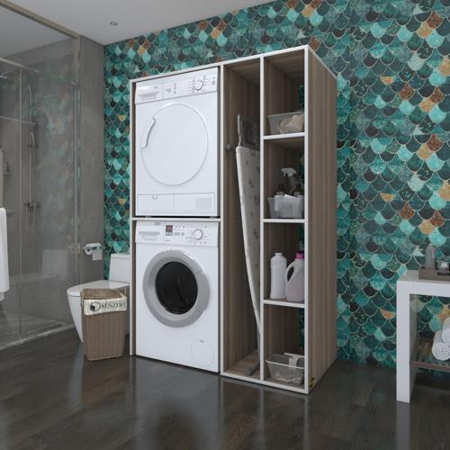 çamaşır-kurutma makinesi dolabı alyusha crd 180*120*60 banyo kapaksız arkalıksız