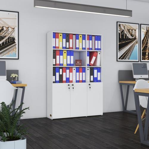 klasör dolabı kilitli alpdem byz 175*120*30 klasörlük kitaplık ofis arkalıksız