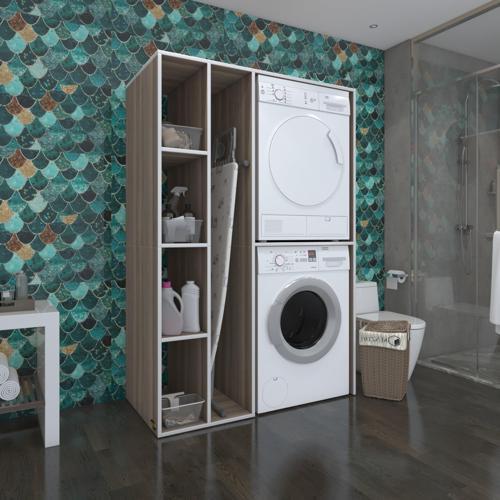 çamaşır-kurutma makinesi dolabı alyusha sol crd 180*120*60 banyo kapaksız arkalıksız