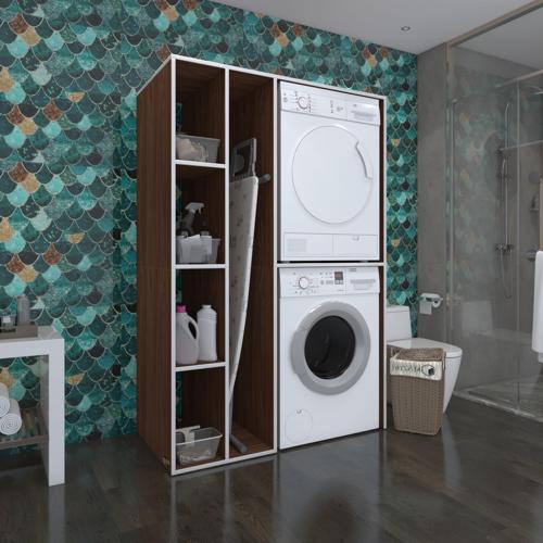çamaşır-kurutma makinesi dolabı alyusha sol cvz 180*120*60 banyo kapaksız arkalıksız