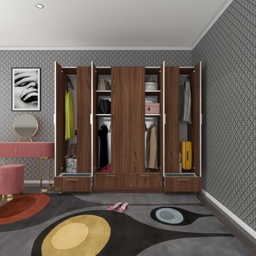 gardırop 8 kapılı 4 çekmeceli zambak 182*200*42 cvz kapaklı gardolap dolap