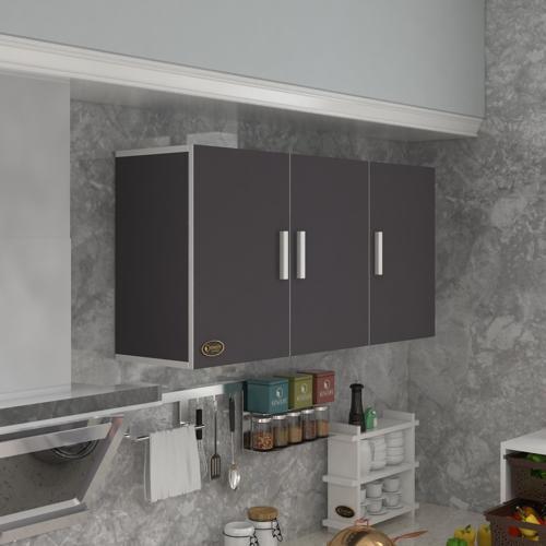 hazır mutfak dirca32 gri 060*120*32 mutfak banyo dolabı kapaklı raflı