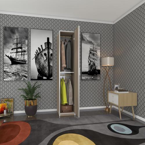 gardırop öğrenci dolabı tek kapılı günebakan crd 180*35*42 crd gardolap dolap ofis