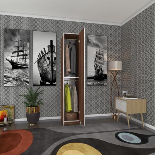 gardırop öğrenci dolabı tek kapılı günebakan cvz 180*35*42 cvz gardolap dolap ofis