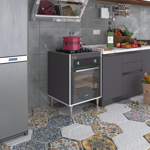 ankastre modülü kabini lev yaşin gri 89-81*60*56 fırın ocak dolabı ayarlı ayaklı
