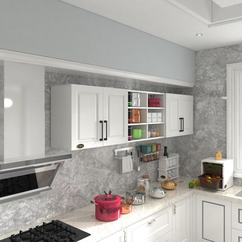 hazır mutfak dolabı bulgur90 byz mod1 90*240*32 mebran kapak suntalam gövde