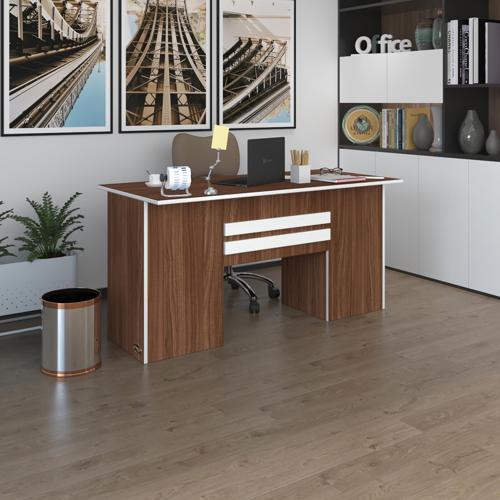 ofis masası pat morita cvz 75*160*80 kilitli kapaklı dolap çiftli şeritli bilgisayar çalışma masası