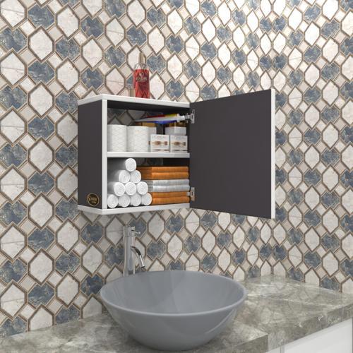 banyo ecza dolabı susanin gri 39*39*20 mutfak komodin (m) kapaklı arkalıksız