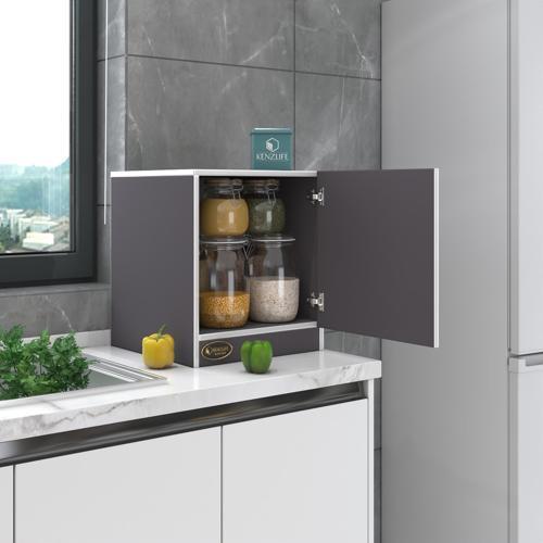 kapaklı mutfak dolabı melek29 gri 039x029x29 banyo ofis komodin (m)