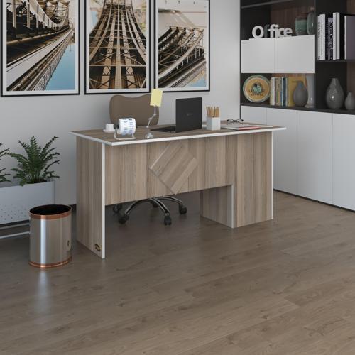 ofis masası yoko ono crd sol 75*140*60 raflı dolap eşkenar bilgisayar çalışma masası