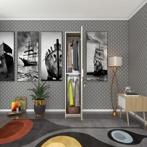 kilitli gardırop öğrenci dolabı tek kapılı günebakan crd 180*35*42 gardolap dolap ofis