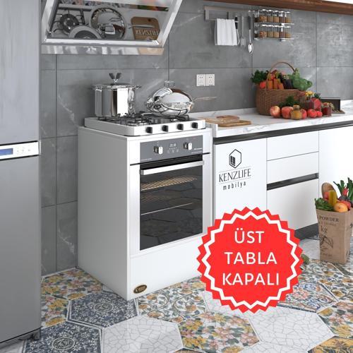 ankastre modülü kabini neon byz fırın ocak dolabı sabit tabla