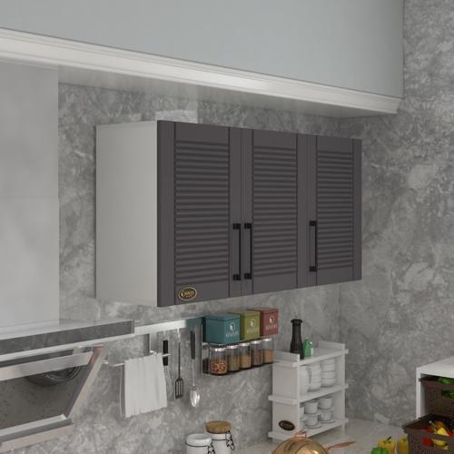 hazır mutfak dolabı limon90 gri mod2 90*120*32 mebran kapak suntalam gövde