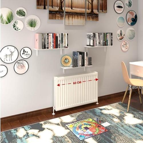 petek üstü raf dresuar golden boy byz 060*24 üçlü kitaplık duvar rafı 060 cm uzunluk