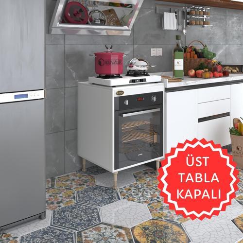 ankastre modülü kabini pança tantra byz 89-81*60*56 fırın ocak dolabı ayarlı ayaklı üstü kapalı