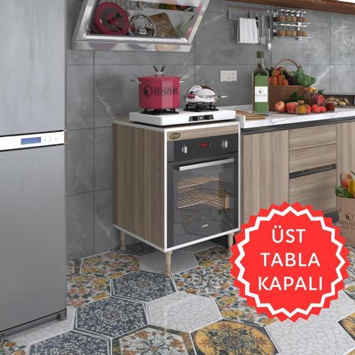 ankastre modülü kabini pança tantra crd 89-81*60*56 fırın ocak dolabı ayarlı ayaklı üstü kapalı