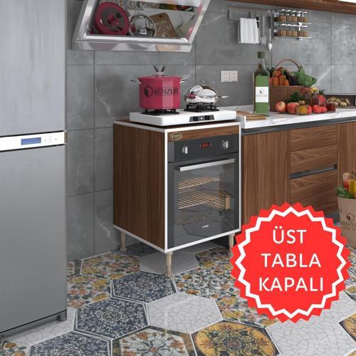 ankastre modülü kabini pança tantra cvz 89-81*60*56 fırın ocak dolabı ayarlı ayaklı üstü kapalı