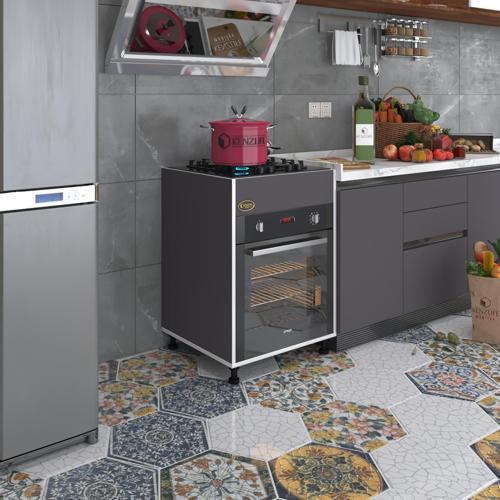 ankastre modülü kabini şirpençe gri 85*60*56 fırın ocak dolabı ayarlı ayaklı üstten