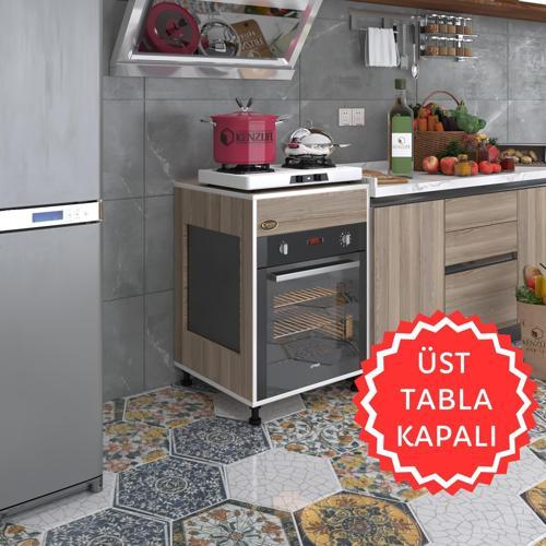 ankastre modülü kabini tilkowski3 crd 85*60*56 fırın ocak dolabı ayarlı ayaklı üstü kapalı