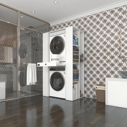 çamaşır-kurutma makinesi dolabı umaremdf byz 187*110*60 çekmeceli raflı % 100 FULL MDF