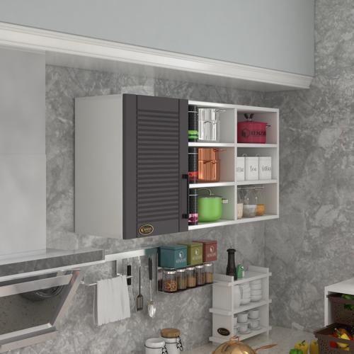 hazır mutfak dolabı pancar60 gri mod2 60*120*32 mebran kapak suntalam gövde
