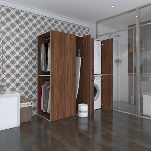 çamaşır-kurutma makinesi dolabı ve giysi dolabı bistami sol cvz 180*160*60  banyo