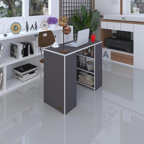 bilgisayar çalışma masası venüs gri ofis sekreter laptop