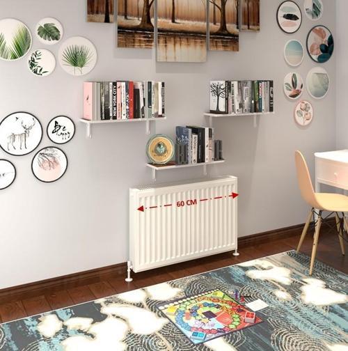 petek üstü raf dresuar golden boy cvz 060*24 üçlü kitaplık duvar rafı 060 cm uzunluk
